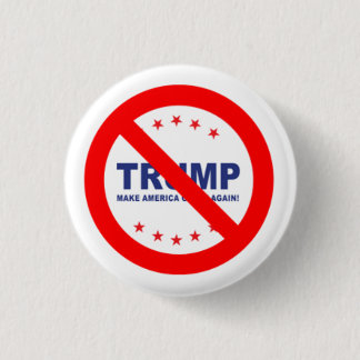 Badge Rond 2,50 Cm Bouton Jamais Trump