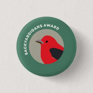 Badge Rond 2,50 Cm Bouton Jardin Bird Award