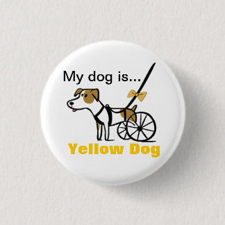 Badge Rond 2,50 Cm Bouton jaune
