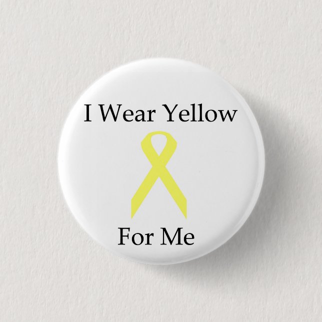 Badge Rond 2,50 Cm Bouton--Je porte le jaune pour moi (Devant)