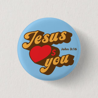 Badge Rond 2,50 Cm Bouton Jésus t'aime
