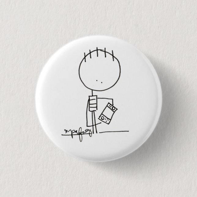 Badge Rond 2,50 Cm Bouton Jeu (Devant)