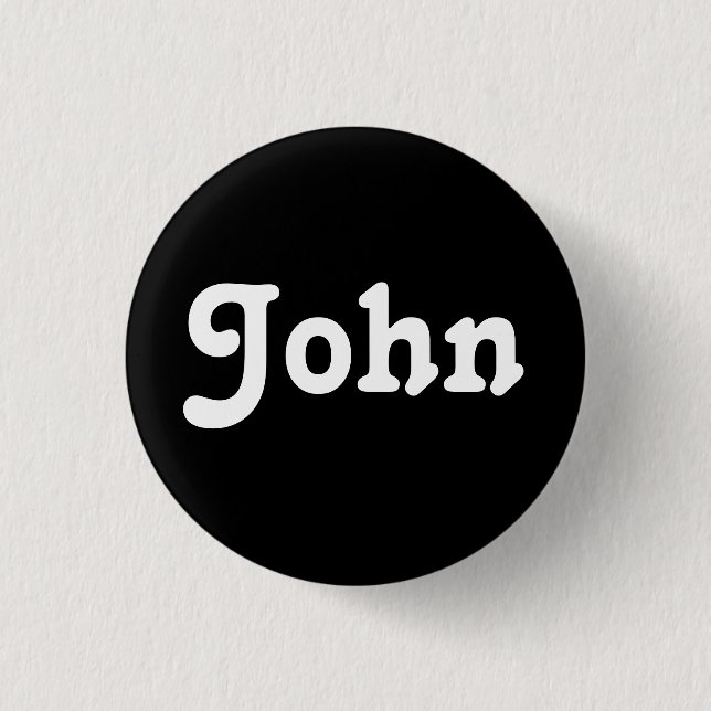 Badge Rond 2,50 Cm Bouton John (Devant)