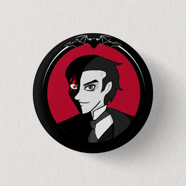 Badge Rond 2,50 Cm Bouton John Seward BRW (Devant)