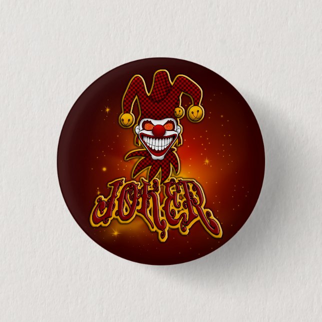Badge Rond 2,50 Cm Bouton Joker (Petit) (Devant)