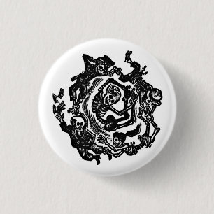 Badge Rond 2,50 Cm Bouton Jour des morts