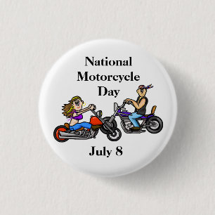 Badge Rond 2,50 Cm Bouton Journée nationale de la moto