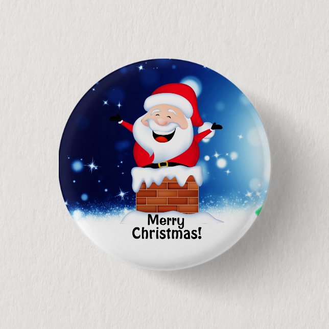 Badge Rond 2,50 Cm Bouton Joyeux Noël rond (Devant)