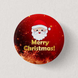 Badge Rond 2,50 Cm Bouton Joyeux Noël rond