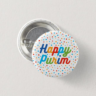 Badge Rond 2,50 Cm Bouton Joyeux Purim