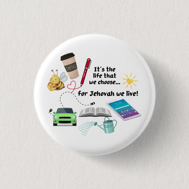 Badge Rond 2,50 Cm Bouton JW - Pinceau pour Pioneers (Devant)