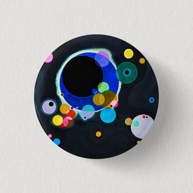 Badge Rond 2,50 Cm Bouton Kandinsky Plusieurs cercles (Devant)
