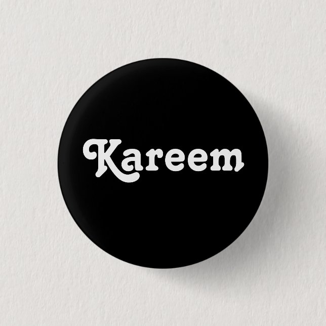 Badge Rond 2,50 Cm Bouton Kareem (Devant)