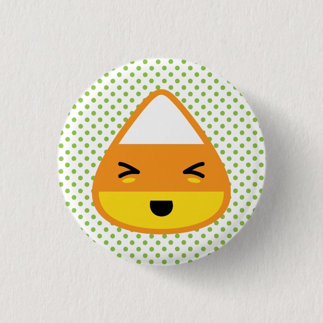Badge Rond 2,50 Cm Bouton Kawaii Candy Corn (Devant)