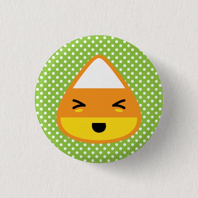 Badge Rond 2,50 Cm Bouton Kawaii Candy Corn (Devant)