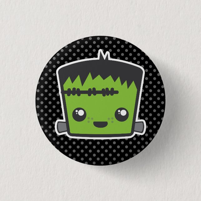 Badge Rond 2,50 Cm Bouton Kawaii Frankenstein (Devant)