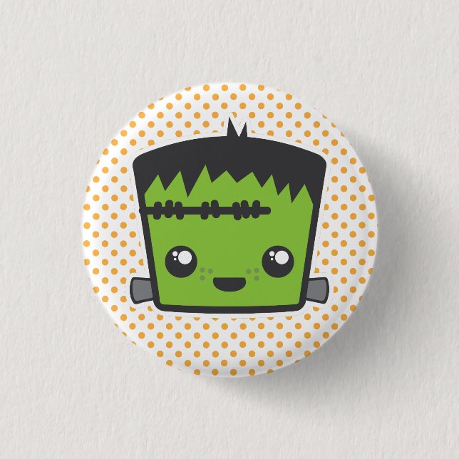 Badge Rond 2,50 Cm Bouton Kawaii Frankenstein (Devant)