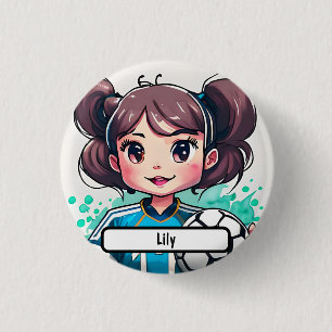 Badge Rond 2,50 Cm Bouton Kickin' Cutie Avec Nametag Personnalisé