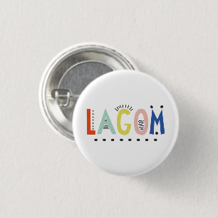 Badge Rond 2,50 Cm Bouton Lagom Colours