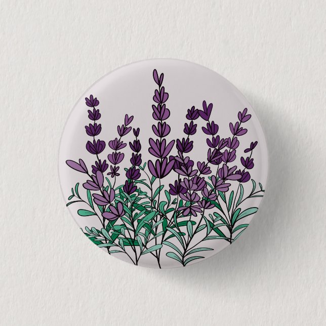Badge Rond 2,50 Cm Bouton Lavender (Devant)