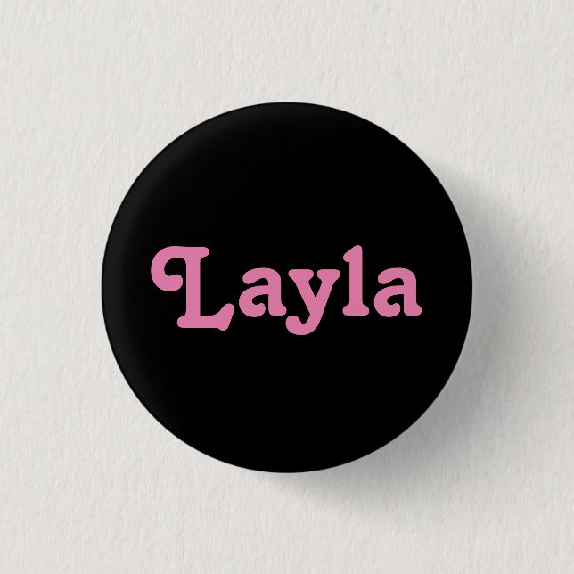Badge Rond 2,50 Cm Bouton Layla (Devant)