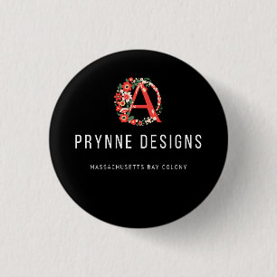 Badge Rond 2,50 Cm Bouton lettre Hester Prynne Scarlet