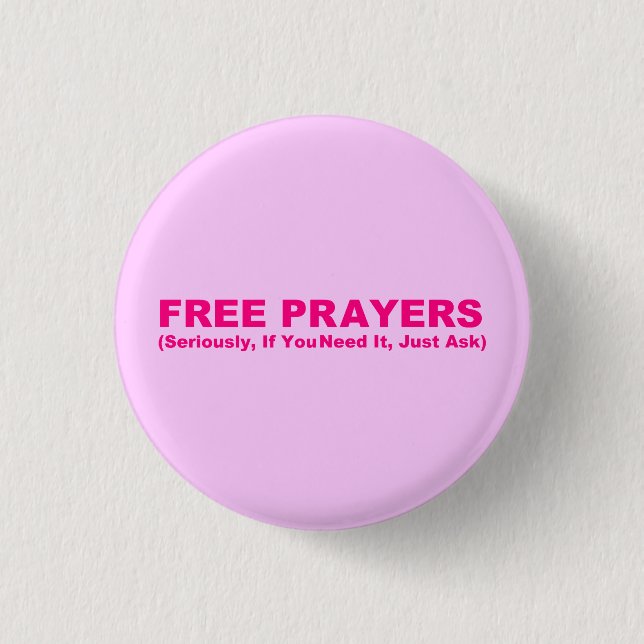 Badge Rond 2,50 Cm Bouton libre de prières (Devant)