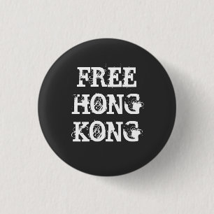 BADGE ROND 2,50 CM BOUTON LIBRE HONG KONG