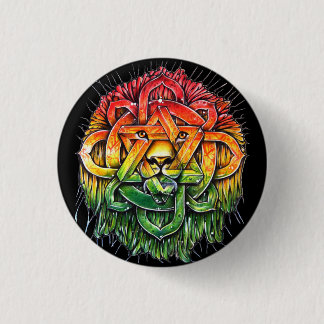 Badge Rond 2,50 Cm Bouton Lion Zion - M1