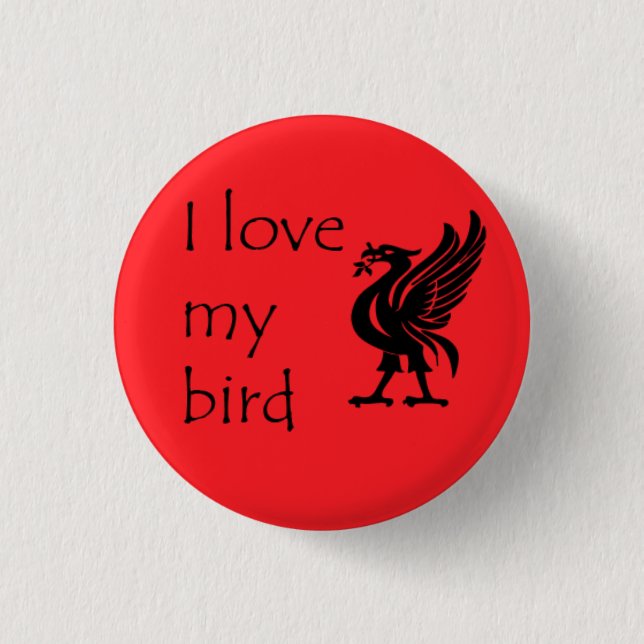 Badge Rond 2,50 Cm Bouton - Liverpool Liverbird (Devant)