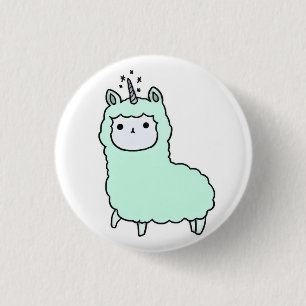 Badge Rond 2,50 Cm Bouton Llama