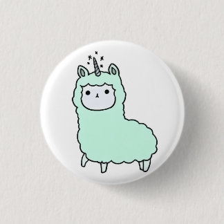 Badge Rond 2,50 Cm Bouton Llama