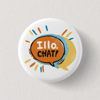 Badge Rond 2,50 Cm Bouton Logo du Conversation Illo