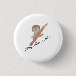 Badge Rond 2,50 Cm Bouton logo Frog_Ross_Studios