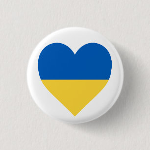 BADGE ROND 2,50 CM BOUTON "LOVE UKRAINE"