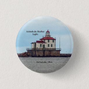 Badge Rond 2,50 Cm Bouton Lumière du port d'Ashtabula