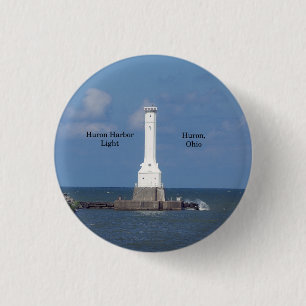 Badge Rond 2,50 Cm Bouton Lumière du port Huron