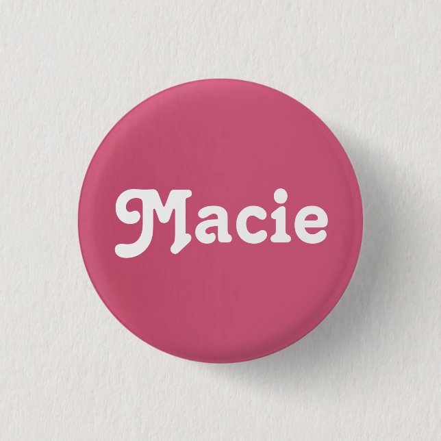 Badge Rond 2,50 Cm Bouton Macie (Devant)