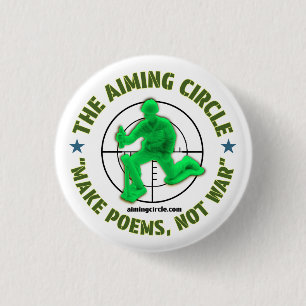 Badge Rond 2,50 Cm Bouton "Make Poems, not War"
