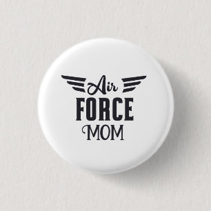 Badge Rond 2,50 Cm Bouton maman de la Force aérienne