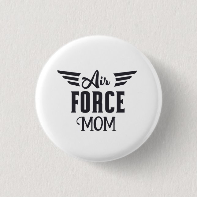 Badge Rond 2,50 Cm Bouton maman de la Force aérienne (Devant)