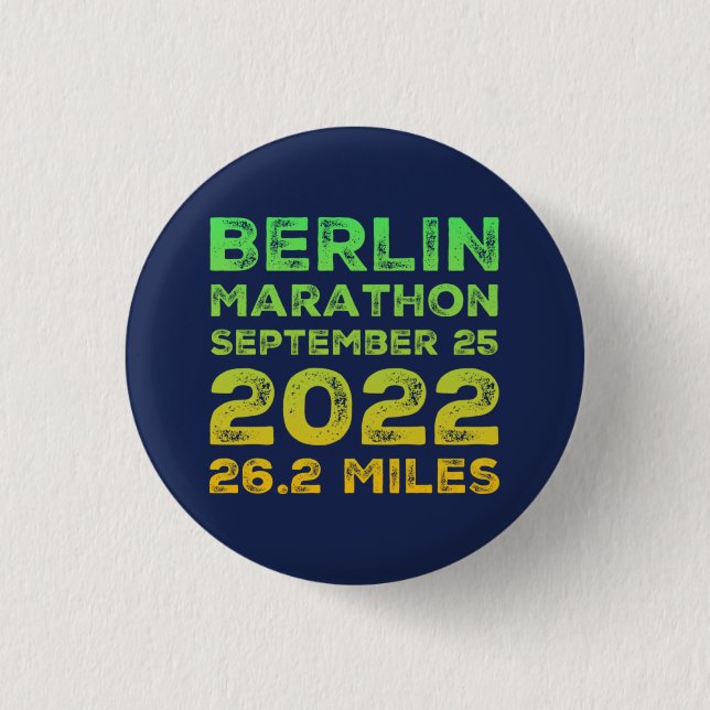 Badge Rond 2,50 Cm Bouton Marathon de Berlin 2022 (Devant)