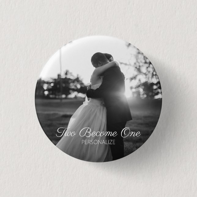 Badge Rond 2,50 Cm Bouton Mariage de texte personnalisable (Devant)