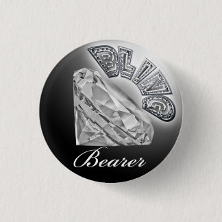 Badge Rond 2,50 Cm Bouton Mariage du porteur de BLING