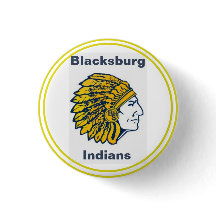 Bouton {Mascot} indien du lycée de Blacksburg
