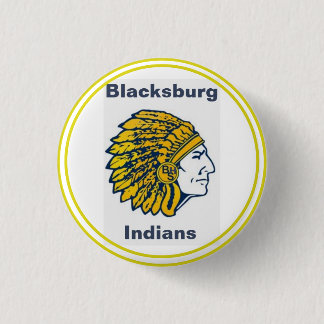 Badge Rond 2,50 Cm Bouton {Mascot} indien du lycée de Blacksburg