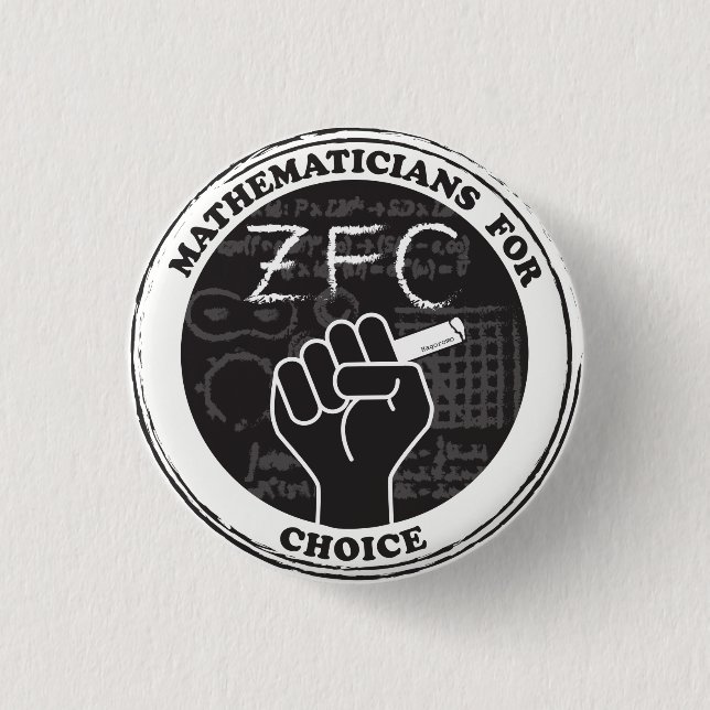 Badge Rond 2,50 Cm Bouton Mathématiciens pour le choix (Devant)