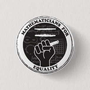 Badge Rond 2,50 Cm Bouton Mathématiciens pour l'égalité