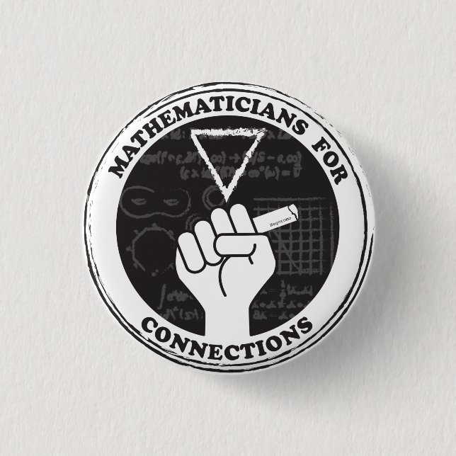 Badge Rond 2,50 Cm Bouton Mathématiciens pour les connexions (Devant)