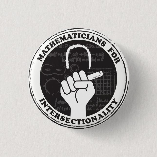 Badge Rond 2,50 Cm Bouton Mathématiciens pour l'intersectionnalité (Devant)